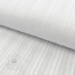 Baumwollstoff DOBBY Stripe off white