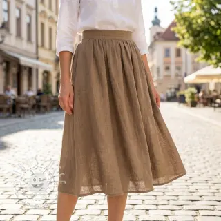 Baumwollstoff SLUB WASHED sand