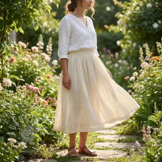 Baumwollstoff SLUB WASHED SIMPLY NATURAL