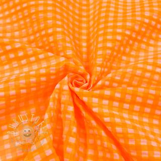 Baumwollstoff YARN DYED NEON SMALL Checks orange
