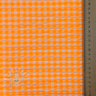 Baumwollstoff YARN DYED NEON SMALL Checks orange