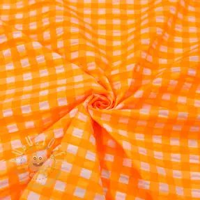 Baumwollstoff YARN DYED NEON BIG Checks orange