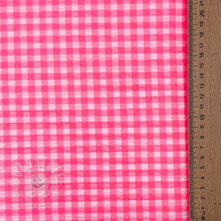 Baumwollstoff YARN DYED NEON SMALL Checks pink