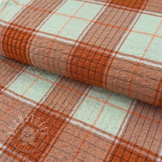 Viskosestoff CRINKLE Check mint