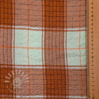 Viskosestoff CRINKLE Check mint