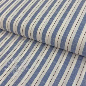 Baumwollstoff YARN DYED Stripes Nina blue