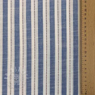 Baumwollstoff YARN DYED Stripes Nina blue