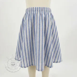 Baumwollstoff YARN DYED Stripes Nina blue