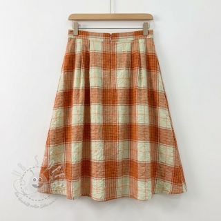 Viskosestoff CRINKLE Check mint