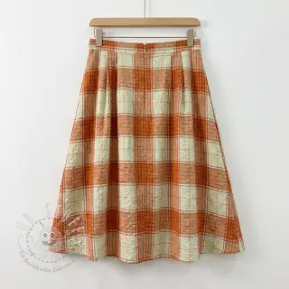 Viskosestoff CRINKLE Check mint