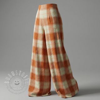 Viskosestoff CRINKLE Check mint