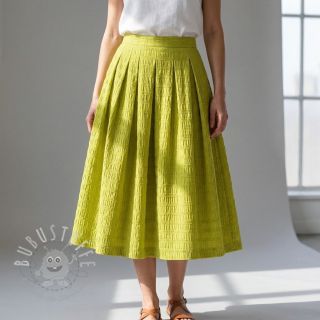 Viskosestoff CHENILLE JACQUARD lime