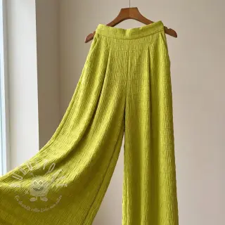 Viskosestoff CHENILLE JACQUARD lime