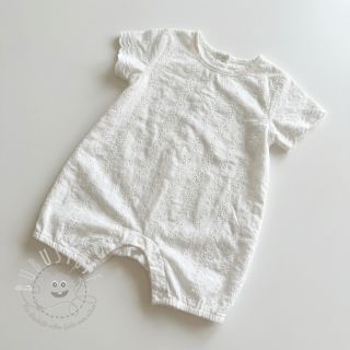 Baumwollstoff EMBROIDERY TWO-SIDE SCALLOP Neo white