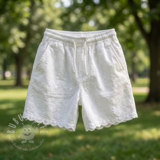 Baumwollstoff EMBROIDERY TWO-SIDE SCALLOP Verena white