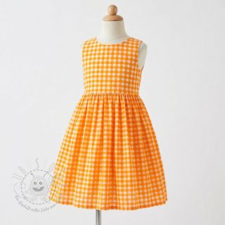 Baumwollstoff YARN DYED NEON SMALL Checks orange