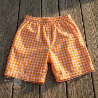 Baumwollstoff YARN DYED NEON SMALL Checks orange