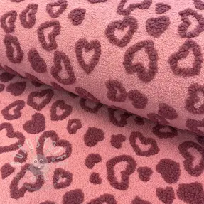 Kabátovina TEDDY Hearts old pink