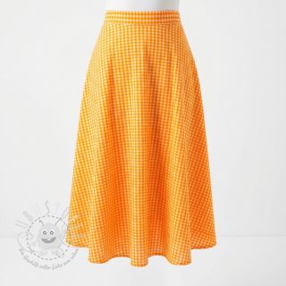 Baumwollstoff YARN DYED NEON BIG Checks orange