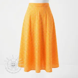Baumwollstoff YARN DYED NEON BIG Checks orange