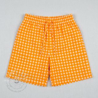 Baumwollstoff YARN DYED NEON BIG Checks orange