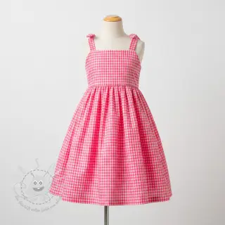 Baumwollstoff YARN DYED NEON SMALL Checks pink