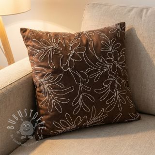 SUEDE Tape flower dark brown