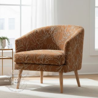 SUEDE Tape flower cinnamon