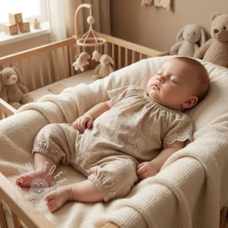 Baumwollstoff EMBROIDERY Sea ornaments natural