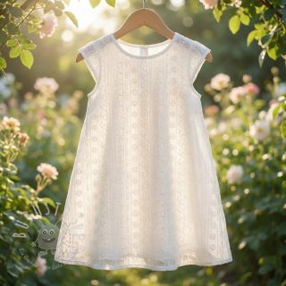 Baumwollstoff EMBROIDERY Pattern white