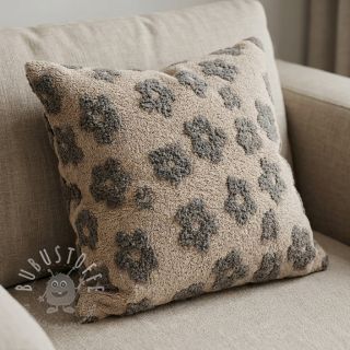 Kuschelfrottee Knitted flowers sand