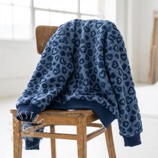 Mantelstoff TEDDY Hearts jeans