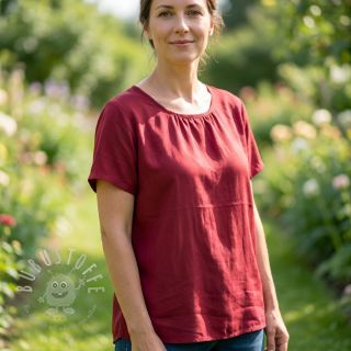 Baumwollstoff mit Viskose wine red