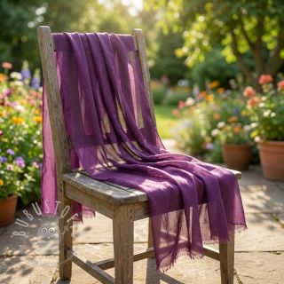 Baumwollstoff mit Viskose aubergine