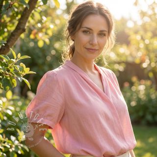 Baumwollstoff mit Viskose light rose