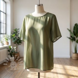 Baumwollstoff mit Viskose olive