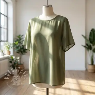 Baumwollstoff mit Viskose olive