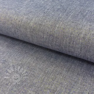 Baumwollstoff mit Leinen LUREX blue