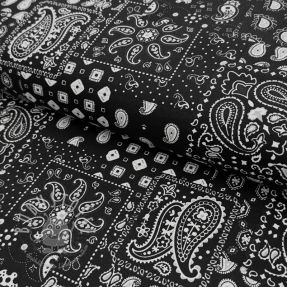 Baumwollstoff Farwest noir