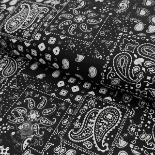 Baumwollstoff Farwest noir