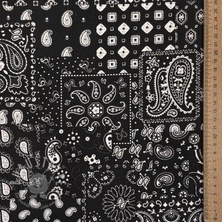 Baumwollstoff Farwest noir