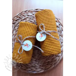 Waffelstoff ochre
