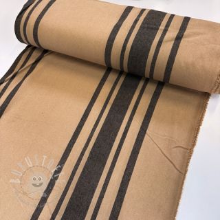 Dekostoff Bernadette stripe lin noir