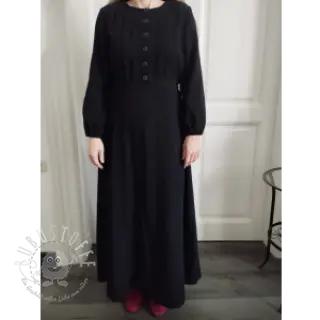 Baumwollstoff mit Leinen black