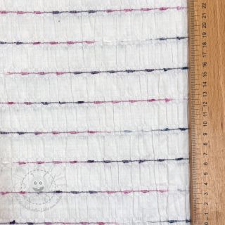 Baumwollstoff DOBBY CRINKLE Stripe white