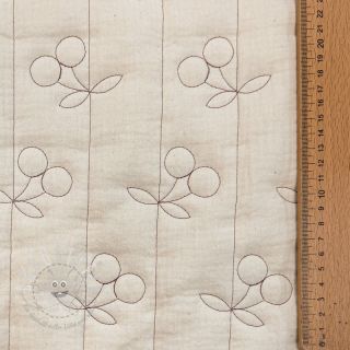 Double gauze/musselin STEPPED Cherries natural