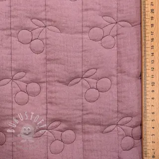 Double gauze/musselin STEPPED Cherries mauve
