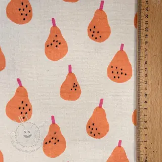 Double gauze/musselin Pears peach by JENNIFER BOURON ORGANIC