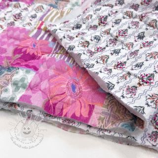 Double gauze/musselin STEPPED Flowers light pink digital print