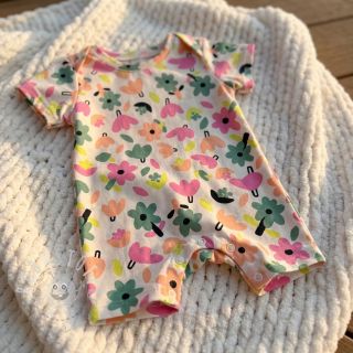 Baumwollstoff Flowers natural/green by JENNIFER BOURON ORGANIC